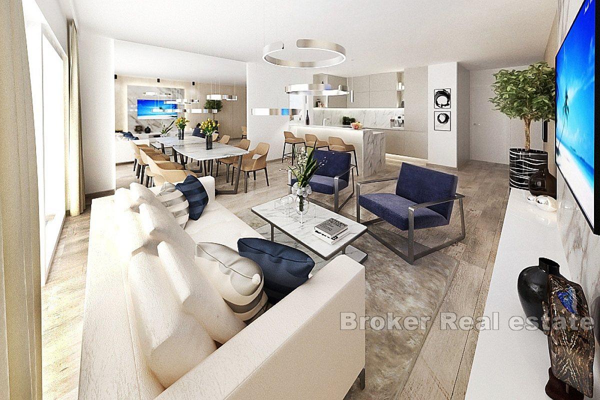Atrakcyjne apartamenty w nowym budynku blisko morza i z widokiem na morze