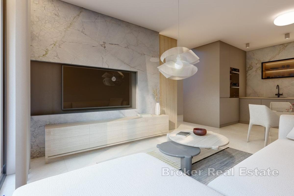 Attraktive Zwei-Zimmer-Wohnung in einem Neubau mit seitlichem Meerblick