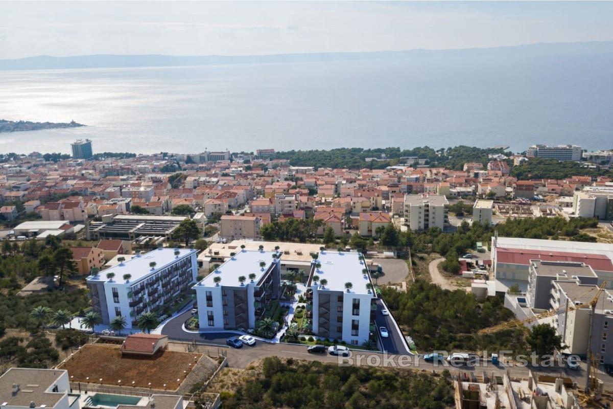 Bellissimo appartamento con tre camere da letto in un edificio di nuova costruzione con vista mare