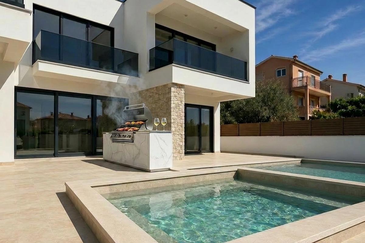 Moderne villa med basseng og boblebad nær Split