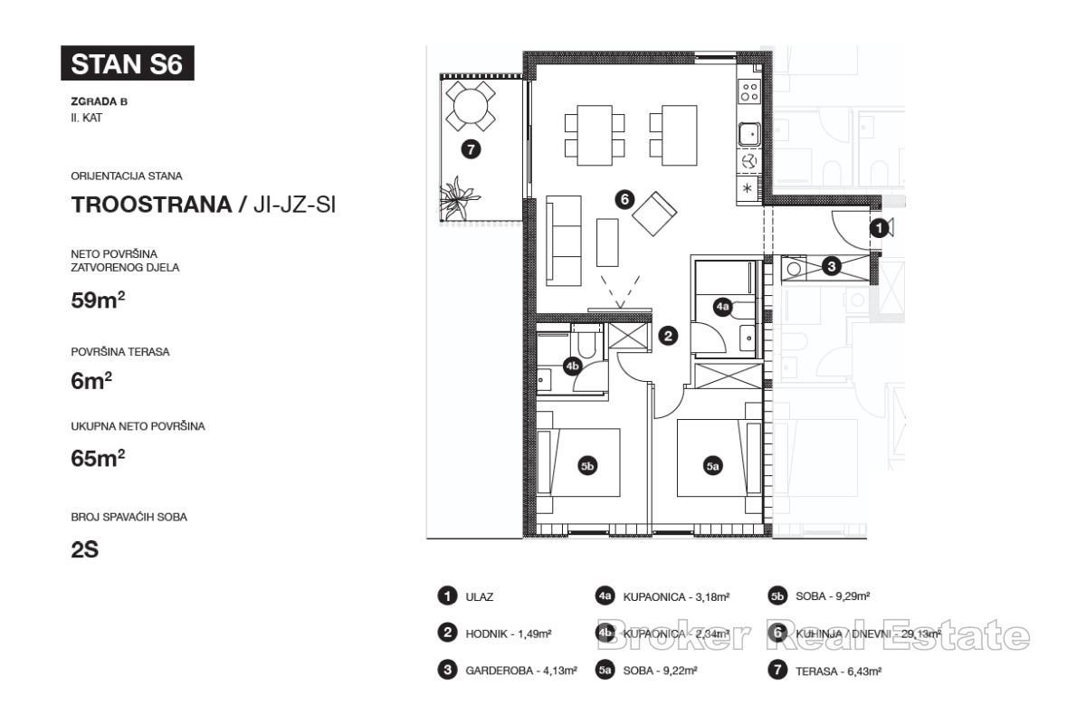 Moderno edificio di nuova costruzione - appartamento con due camere da letto, terrazza