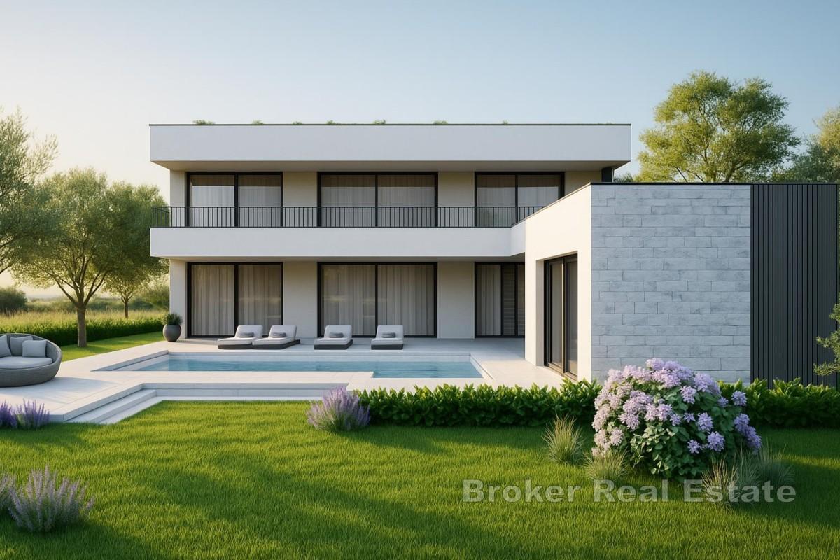 Villa moderna con piscina e terrazza panoramica