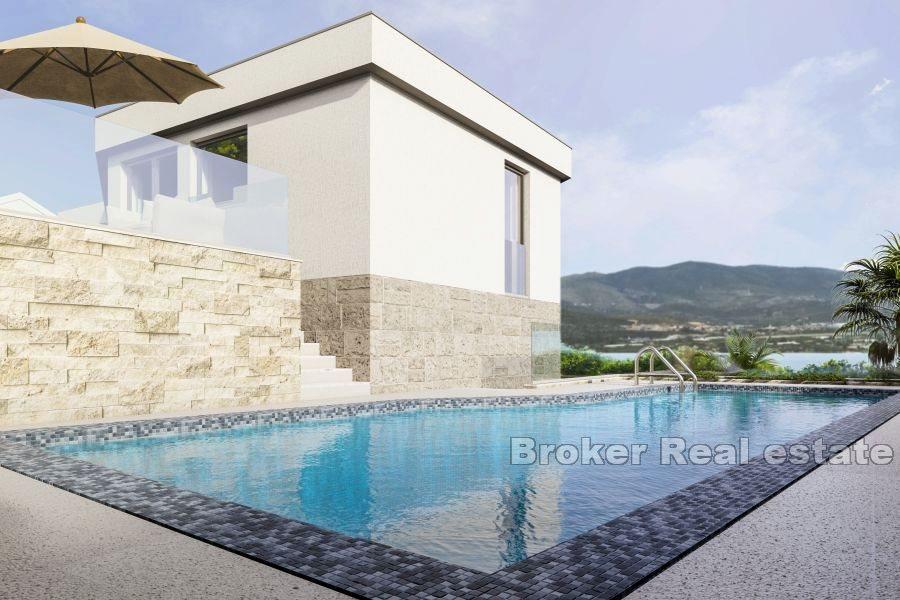Villa with pool under construction