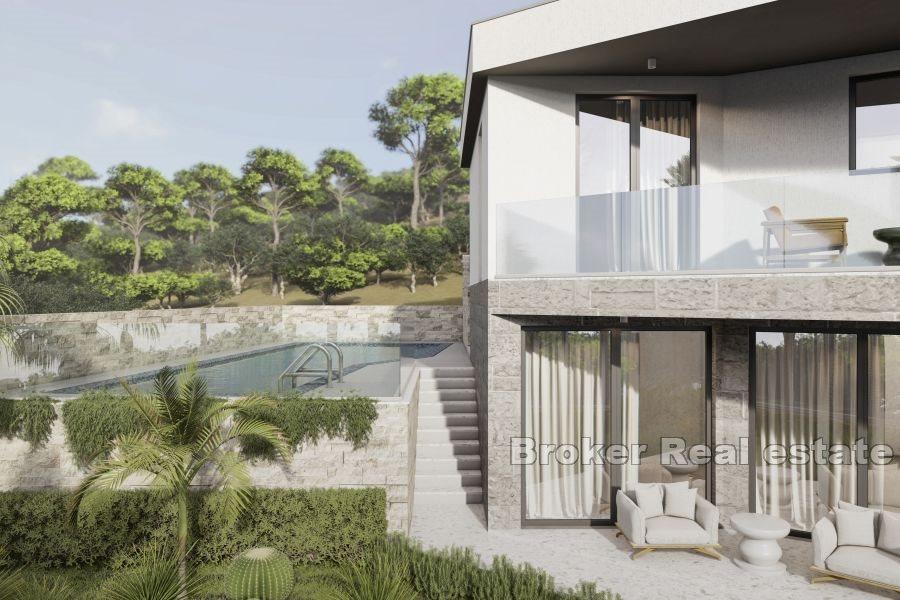 Villa with pool under construction