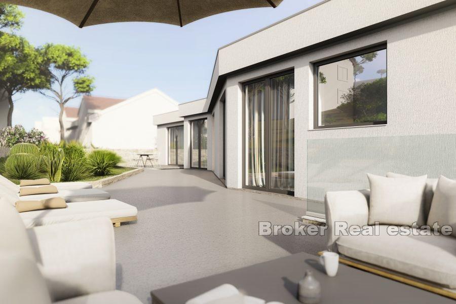 Villa with pool under construction