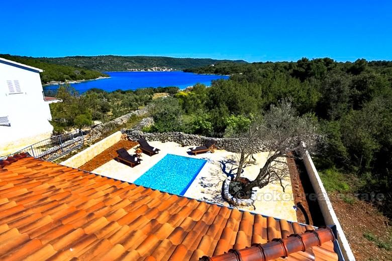 Hus / Villa på ön Dugi Otok, ny byggnad med utsikt över havet, till försäljning