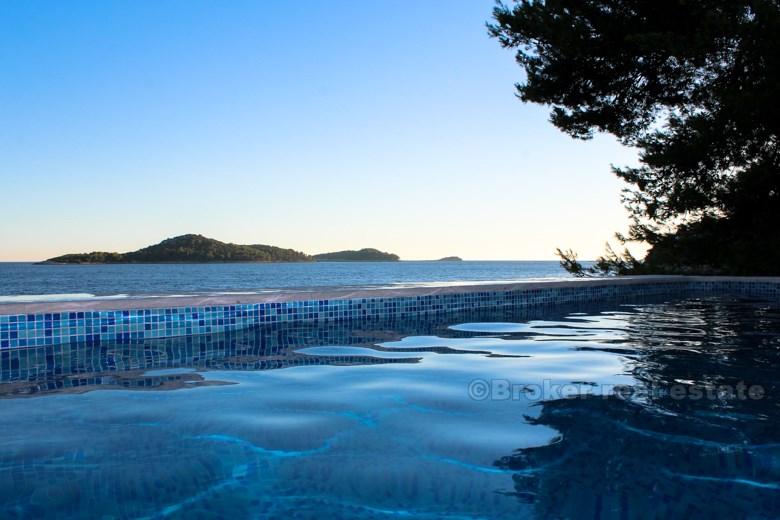 Maison / villa avec piscine, première rangée de la mer