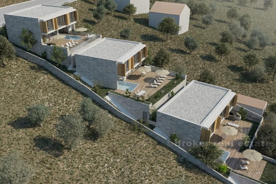 Terrain à bâtir avec un projet pour la construction de villas de luxe, à vendre