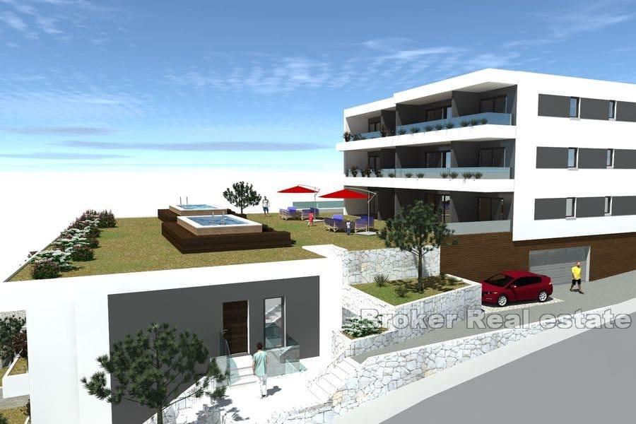 Nová výstavba, apartmány v první řadě k moři