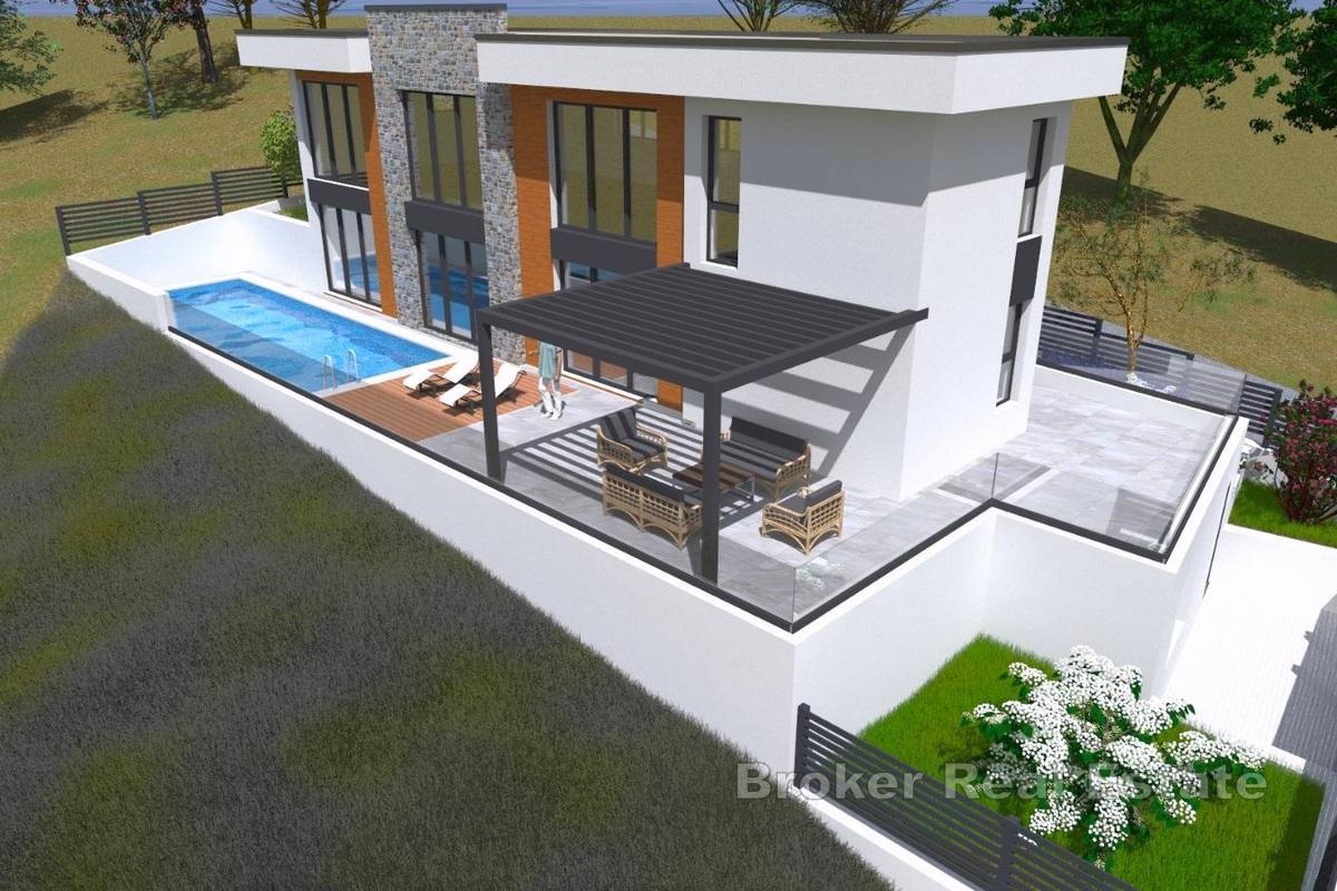 Villa moderna con vista mare e piscina