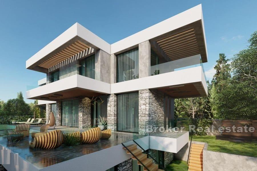 Terreno edificabile con progetto di villa con piscina