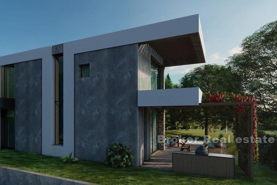 Terreno edificabile con progetto di villa con piscina