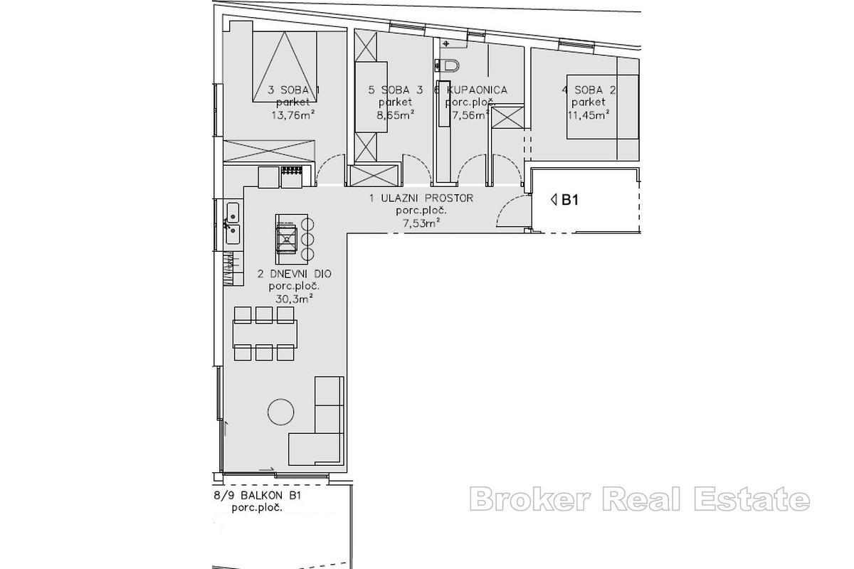 3-Zimmer-Wohnung mit Meerblick