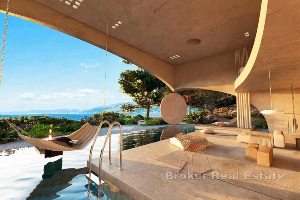 Terrain constructible exceptionnel avec projet de villa de luxe en bord de mer
