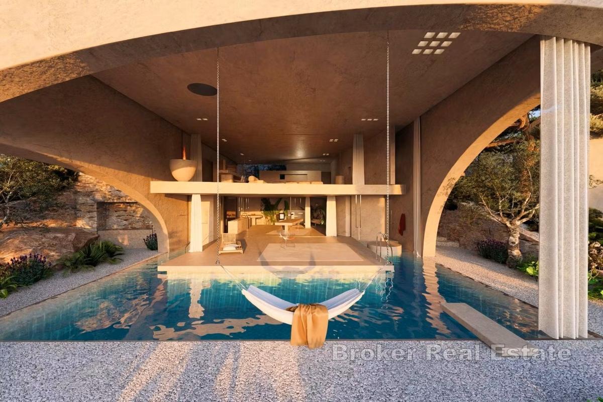 Terrain constructible exceptionnel avec projet de villa de luxe en bord de mer