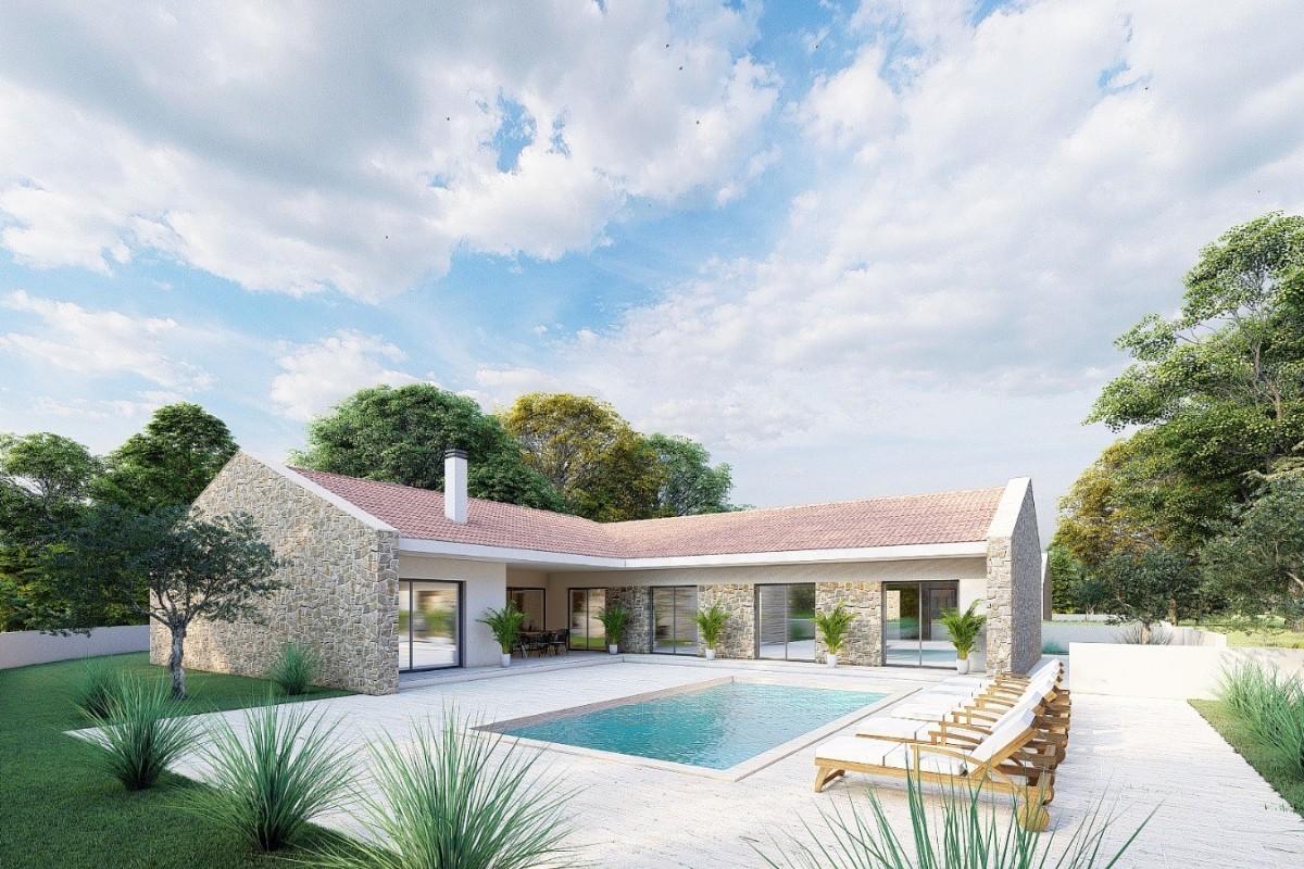 Terrain constructible avec projet et permis