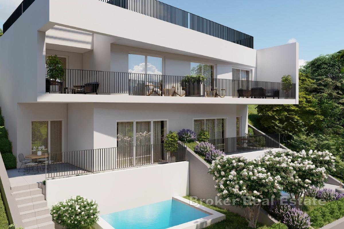 Apartmenthaus mit Meerblick und Pool