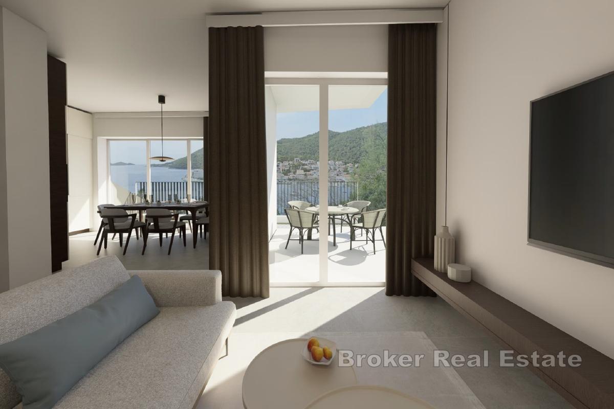 Apartmenthaus mit Meerblick und Pool