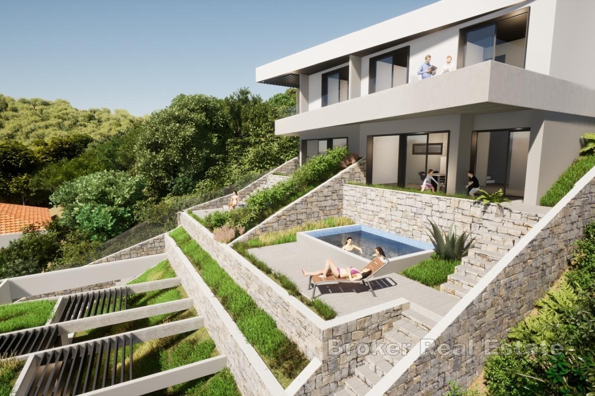 Moderne Maisonette-Wohnung mit Pool und Meerblick