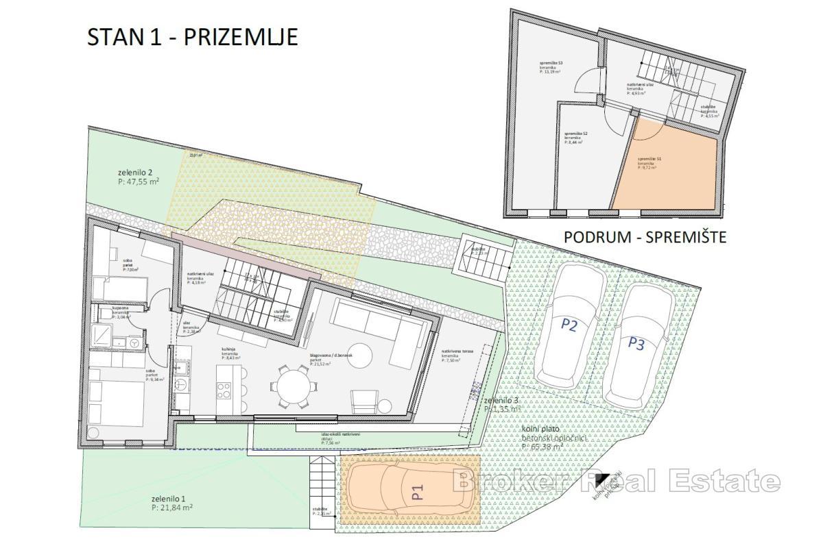 Nuovo edificio con tre unità residenziali nel centro di Šibenik