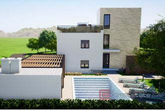 0010 2114 08 Zadar Modern villa under construction with sea view for sale