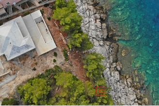 009 2026 73 Korcula unfinished house first row to the sea for sale