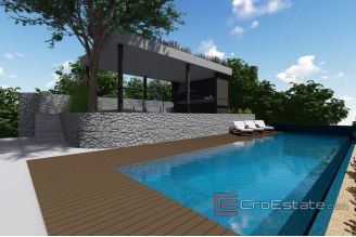 009 2022 325 Omis unique property with pool and sea view for sale