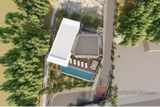 008 2035 119 Trogir villa with pool and open sea view