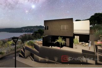 008 2035 119 Trogir villa with pool and open sea view