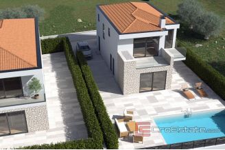 010 1021 18 Krk modern villa with pool and a sea view for sale