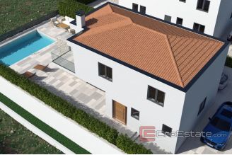 010 1021 18 Krk modern villa with pool and a sea view for sale