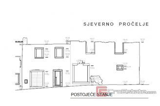 007 2016 598 Island of Brac stone house with a sea view and a project for reconstruction for sale