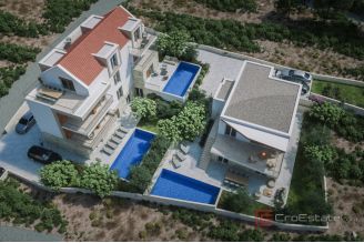 010 2044 12 Rogoznica Apartment with pool and sea view for sale