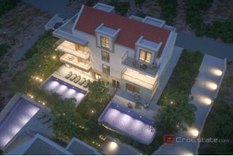 010 2044 12 Rogoznica Apartment with pool and sea view for sale