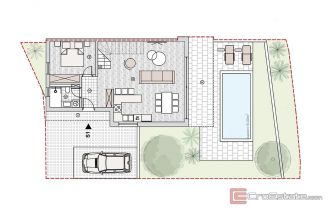 015 2043 130 Vodice Modern house with pool and a sea view for sale