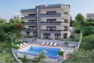 008 2016 639 Ciovo Apartments with pool and sea view for sale