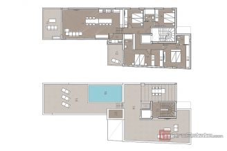 013 2043 162 Zadar Modern penthouse with pool for and roof terrace for sale