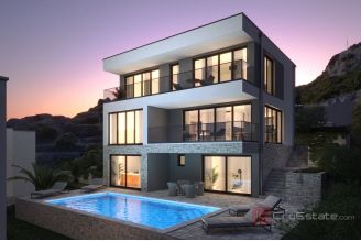 020 2052 57 Peljesac Modern villa with pool and a sea view for sale
