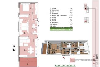 018 2035 243 Trogir Moder apartment in a new building with a sea view for sale
