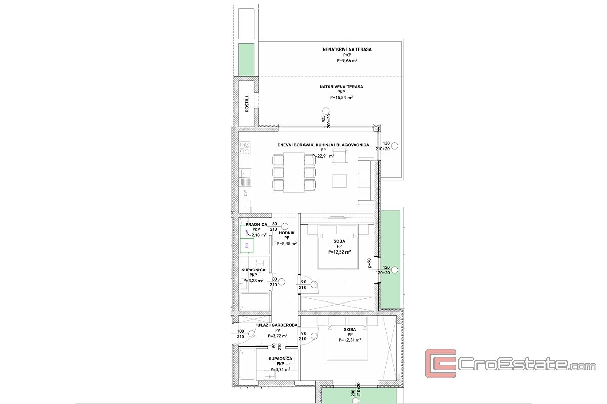 007 2035 251 Ciovo Two bedroom apartment with sea view for sale 007 2035 251 Ciovo Two bedroom apartment with sea view for sale