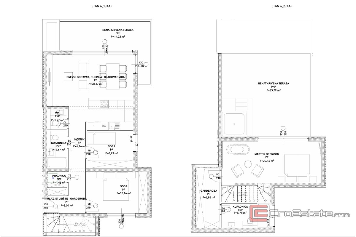 005 2035 253 Ciovo Luxury two storey apartment with sea view for sale 005 2035 253 Ciovo Luxury two storey apartment with sea view for sale