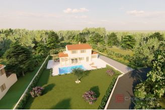 006 2053 01 Motovun Modern villa under construction with pool for sale
