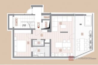 009 2053 20a Opatija One bedroom apartment with terrace jacuzzi sea view for sale