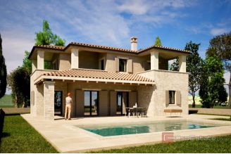 003 2053 22 Porec Istrian stone villa with pool and sea view for sale