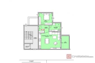 011 2052 93j Omis One bedroom apartment by the sea for sale