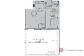 010 5444 30 Primosten One bedroom apartment with sea view for sale