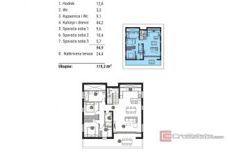 007 2035 314 Trogir Comfortable three bedroom penthouse with a sea view for sale