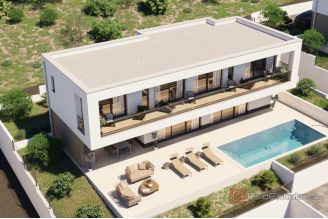 009 2044 79 Trogir Attractive bulding land with permit and a sea view for sale