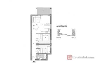 020 2035 366c Ciovo two bedroom apartment with loggia for sale
