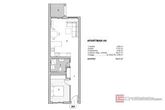 020 2035 366d Ciovo one bedroom apartment with loggia for sale
